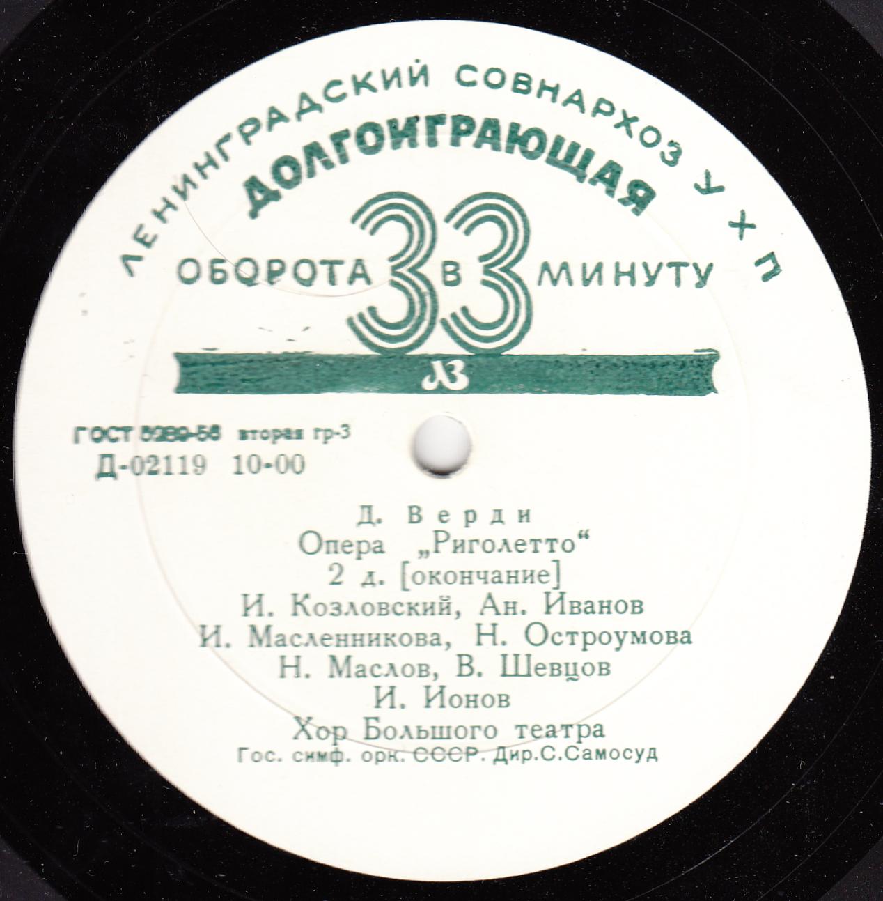 Д. Верди: Риголетто, опера