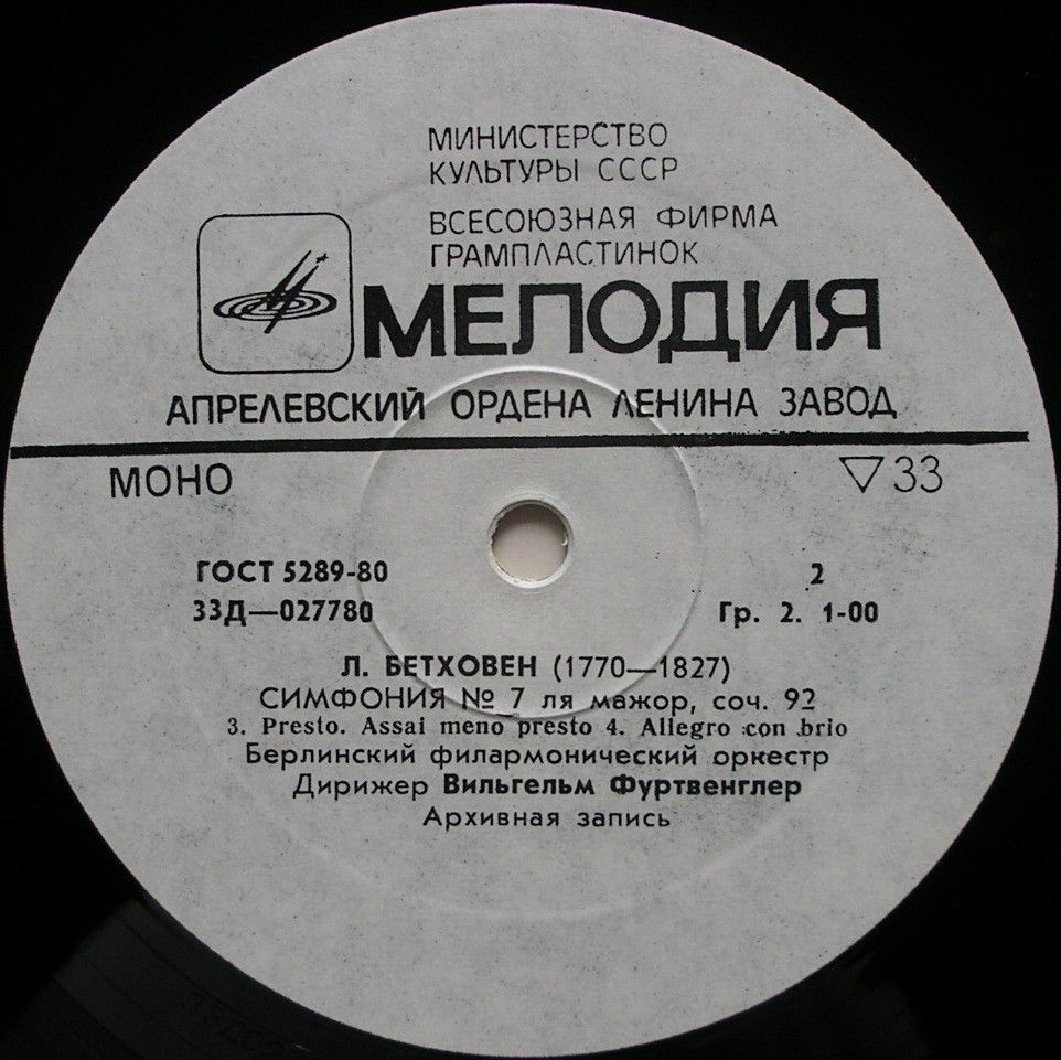 Л. Бетховен: Симфония № 7 (В. Фуртвенглер)