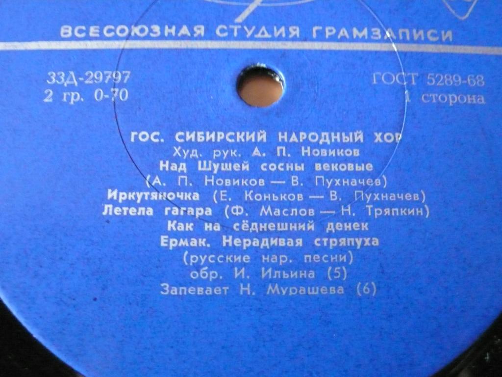 Государственный Сибирский народный хор. Художественный руководитель А. П. Новиков