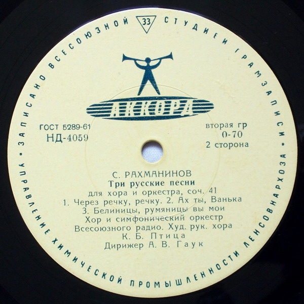 Р. Глиэр, С. Рахманинов