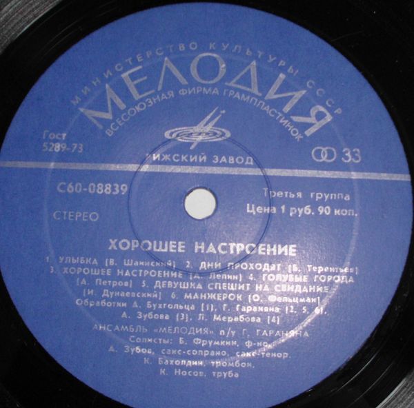 "Хорошее настроение". Ансамбль "Мелодия", руководитель Георгий ГАРАНЯН