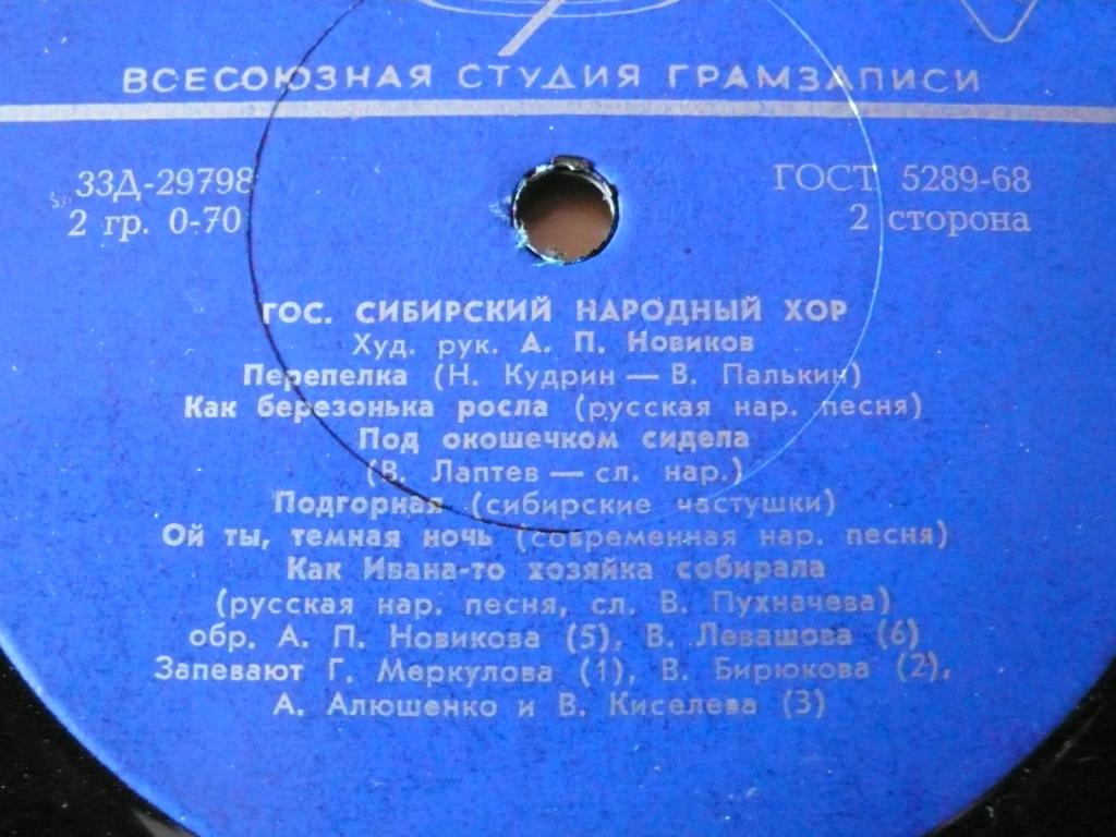 Государственный Сибирский народный хор. Художественный руководитель А. П. Новиков