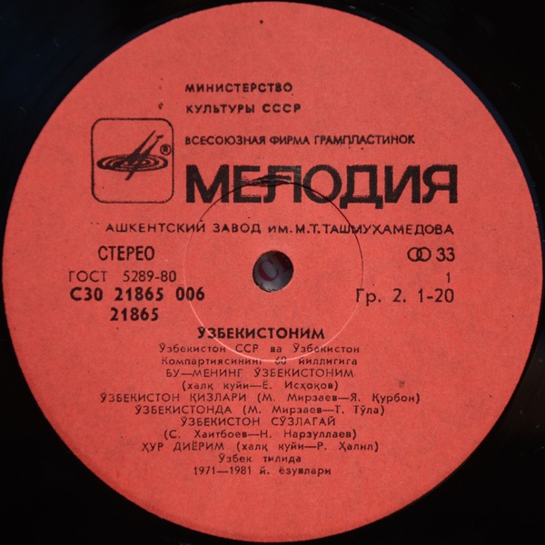 МОЙ УЗБЕКИСТАН (Ўзбекистоним): К 60-летию Узбекской ССР и Компартии Узбекистана