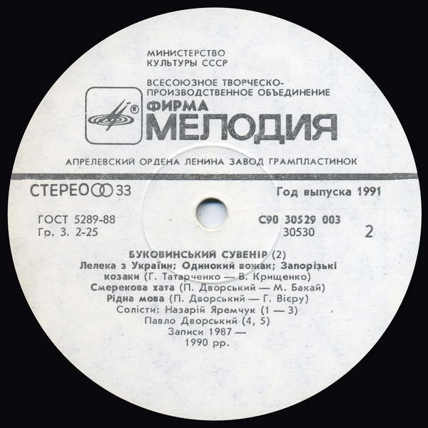 Буковинський сувенiр