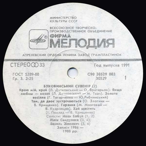 Буковинський сувенiр