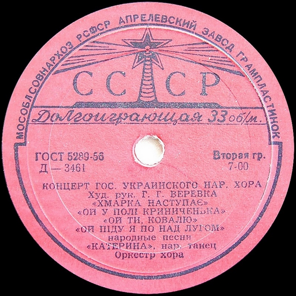 Гос. Украинский народный хор, худ. рук. Г. Веревка