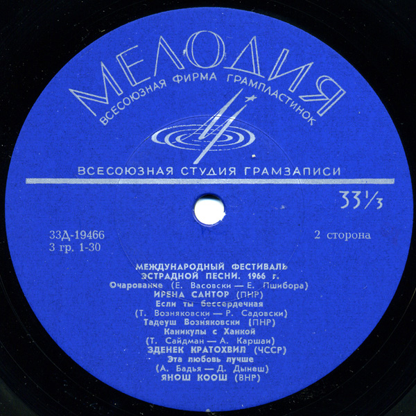 МЕЖДУНАРОДНЫЙ ФЕСТИВАЛЬ ЭСТРАДНОЙ ПЕСНИ (Москва, 1966 г.)