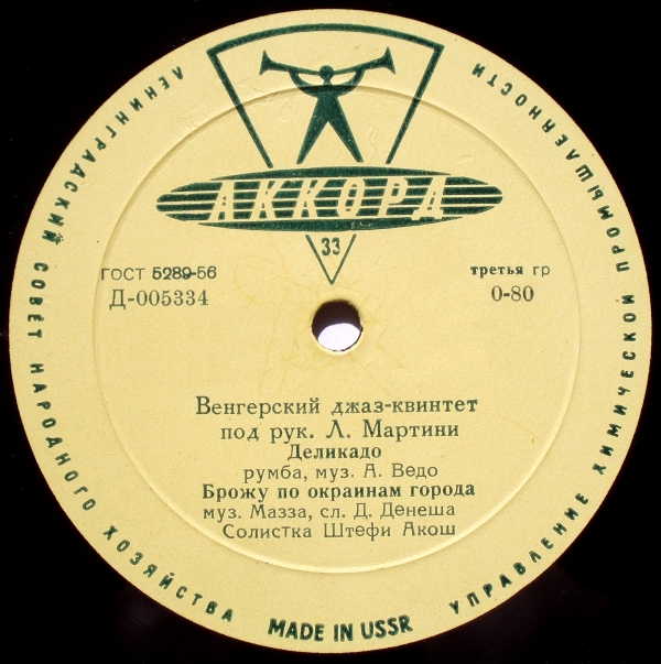 Венгерский джаз-квинтет под рук. Л. Мартини