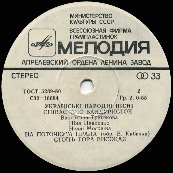 ТРИО БАНДУРИСТОК. Украинские народные песни