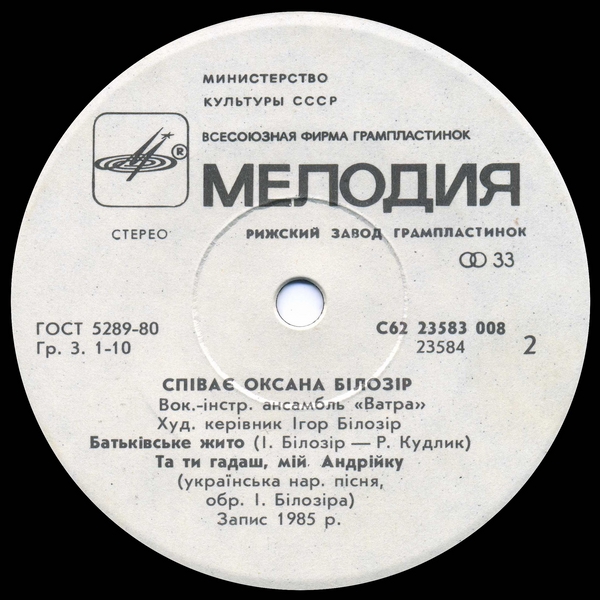 Поет Оксана БИЛОЗИР