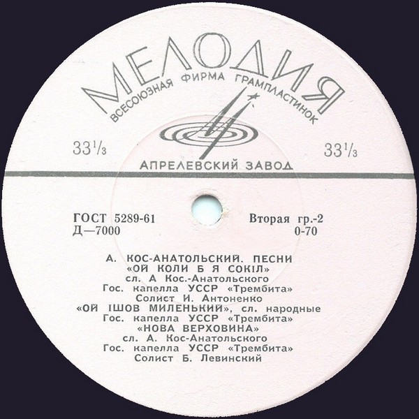 Песни А. Кос-Анатольского