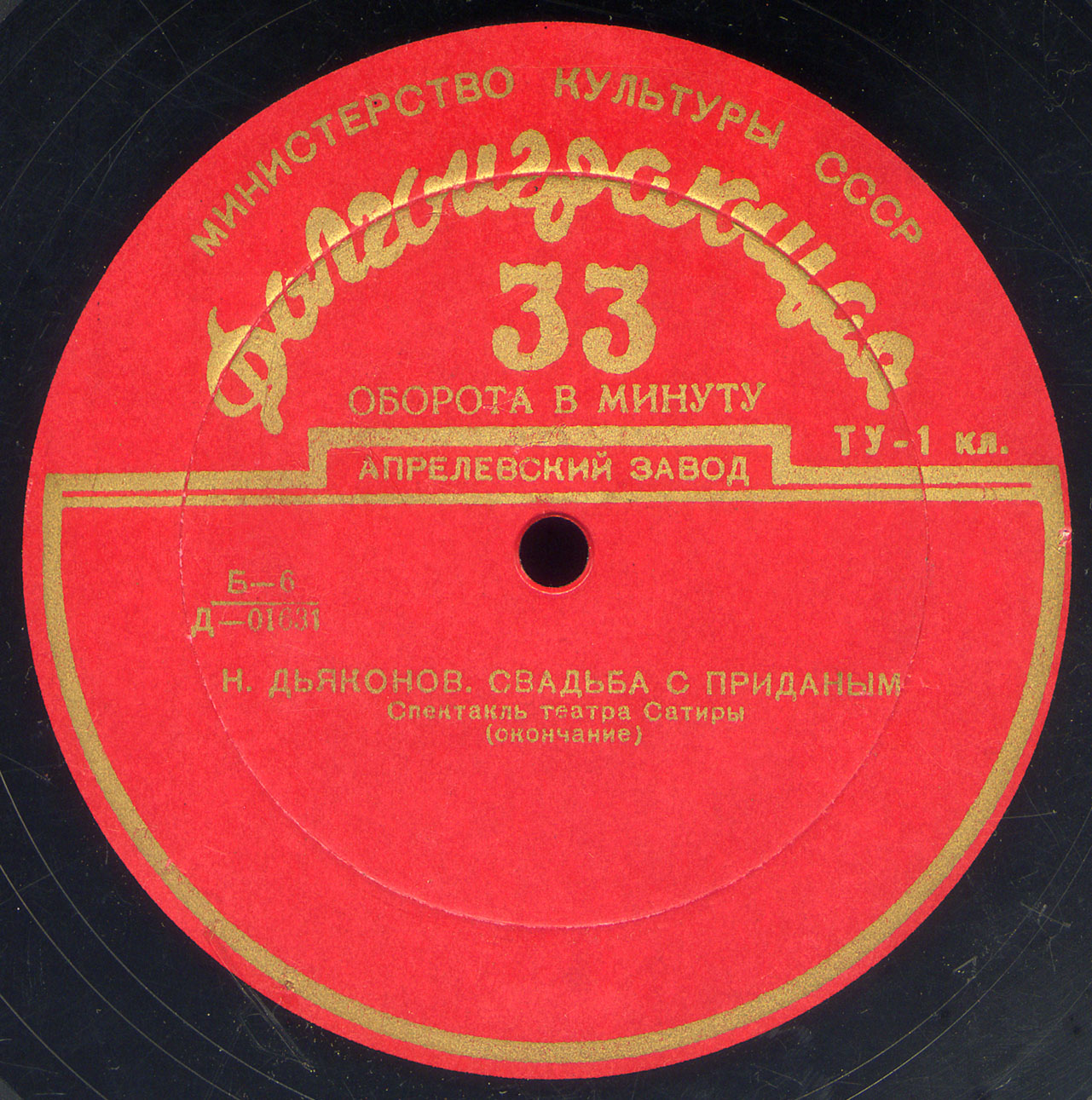 Н. ДЬЯКОНОВ (1911–1982): «Свадьба с приданым» (спектакль)