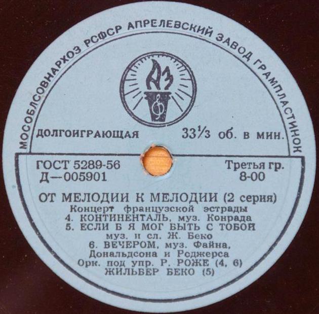 ОТ МЕЛОДИИ К МЕЛОДИИ (2 серия): Концерт французской эстрады