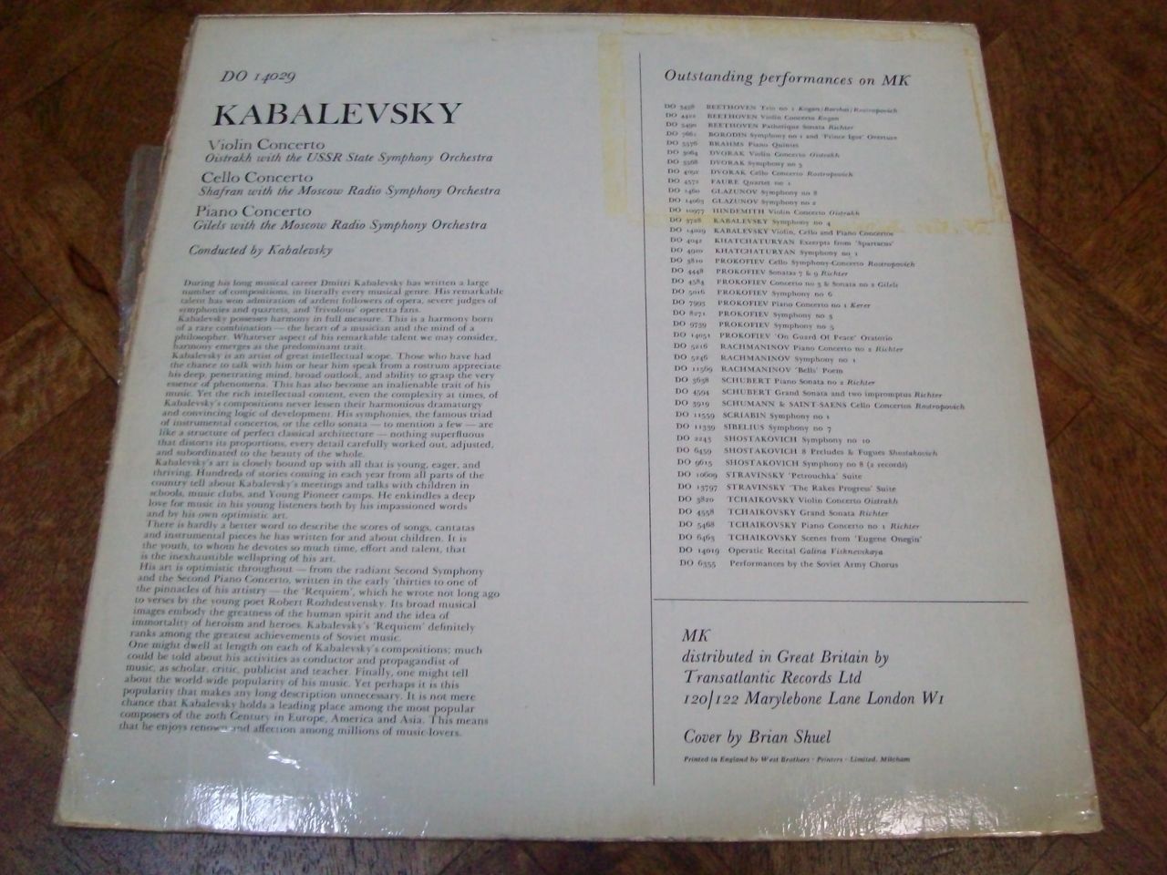 Д. КАБАЛЕВСКИЙ: Концерты