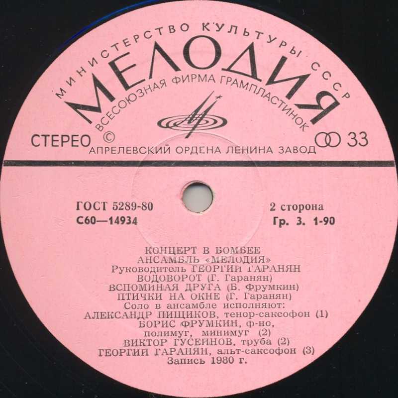 АНСАМБЛЬ "МЕЛОДИЯ". Концерт в Бомбее