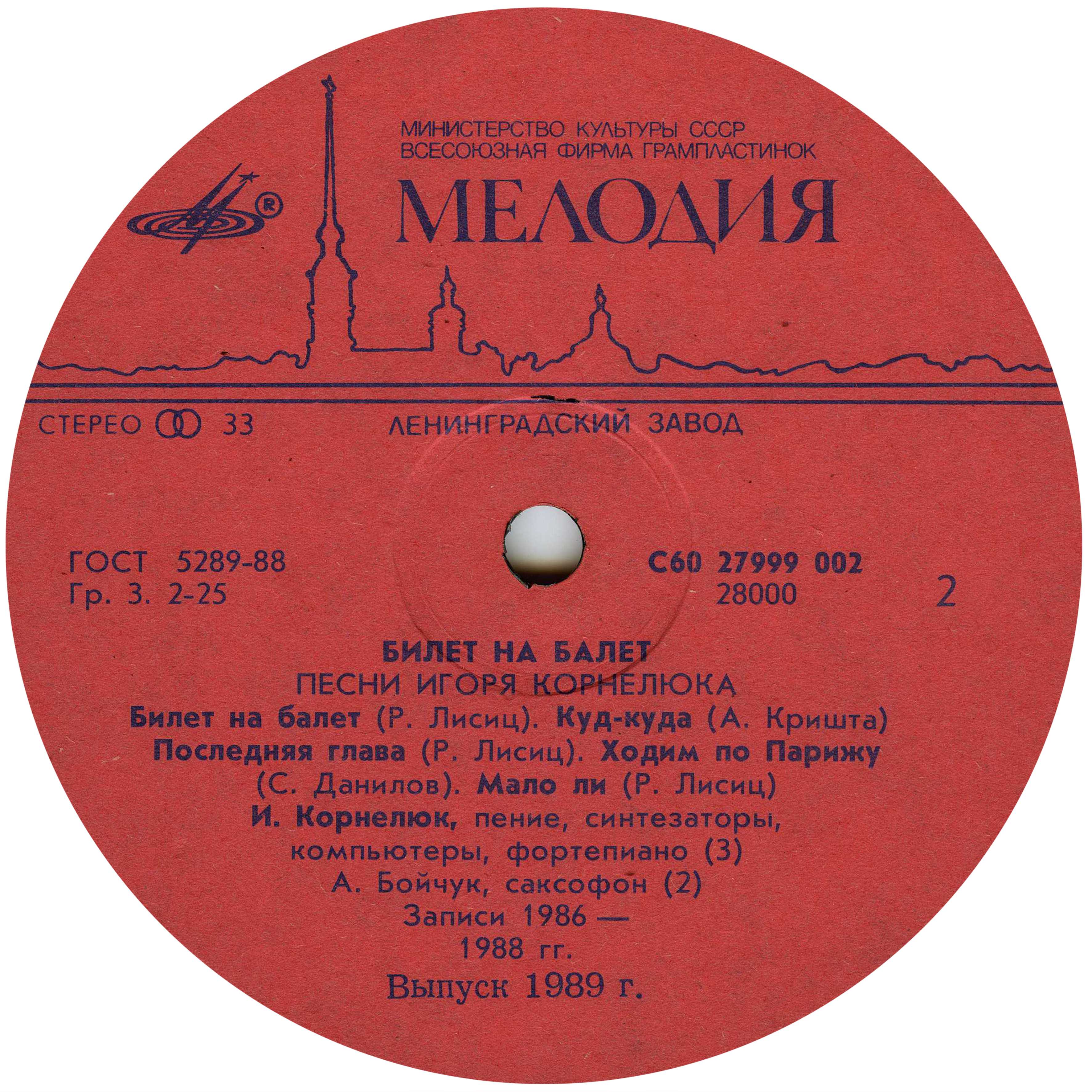 Игорь КОРНЕЛЮК. «Билет на балет»