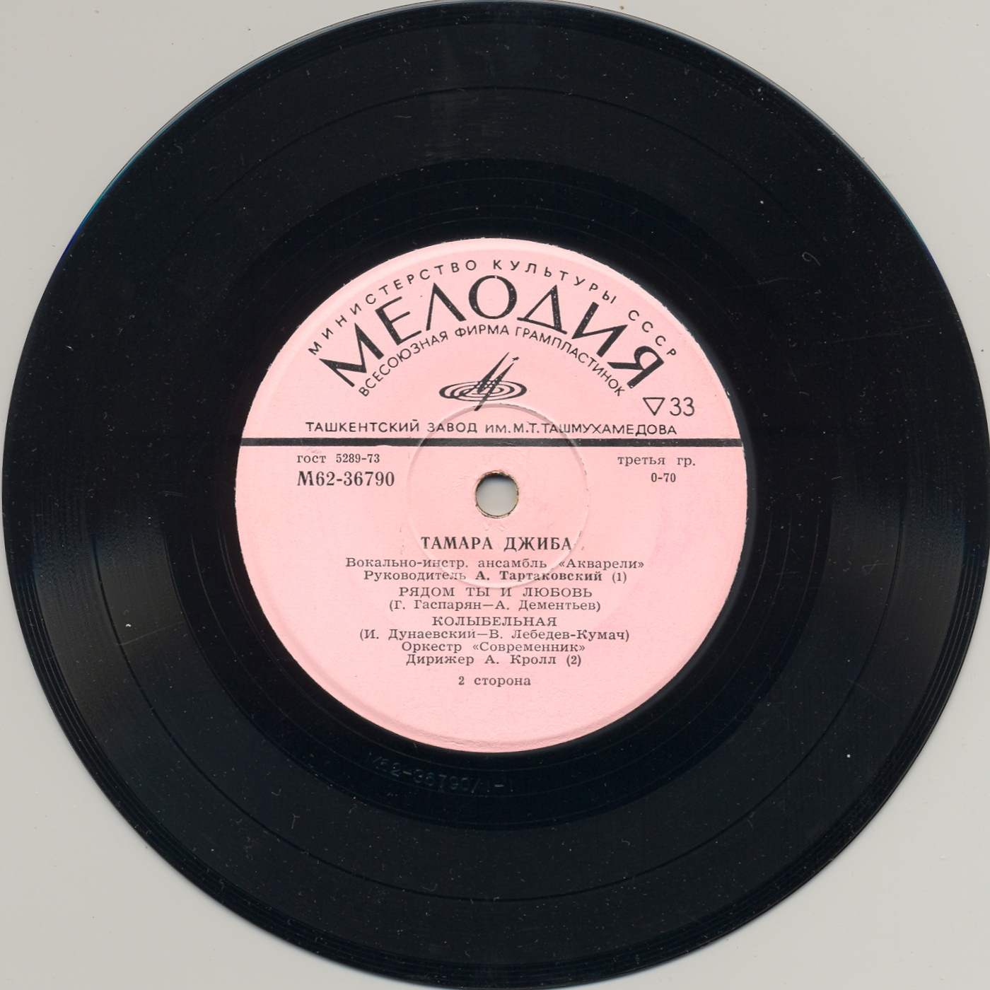 Тамара ДЖИБА, ВИА "АКВАРЕЛИ"