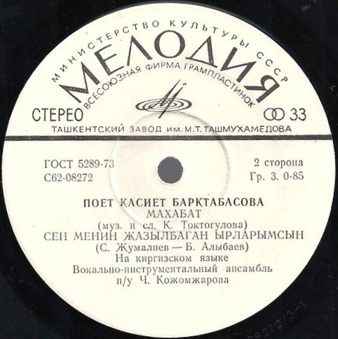 КАСИЕТ БАРКТАБАСОВА, вокально-инструментальный ансамбль п/у Ч. Кожомжарова.