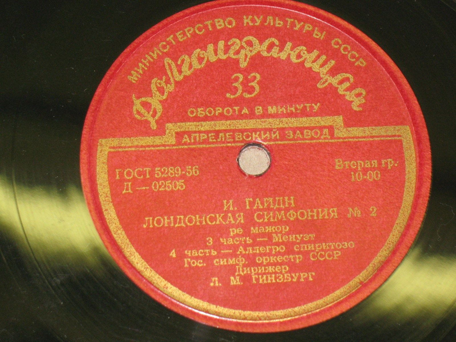 И. Гайдн: Лондонская симфония № 2 (ГСО СССР, Л. Гинзбург)