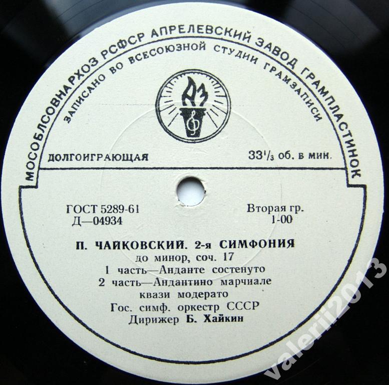 П. И. Чайковский: Симфония № 2 до минор, соч. 17 (ГСО, дир. Б. Хайкин)