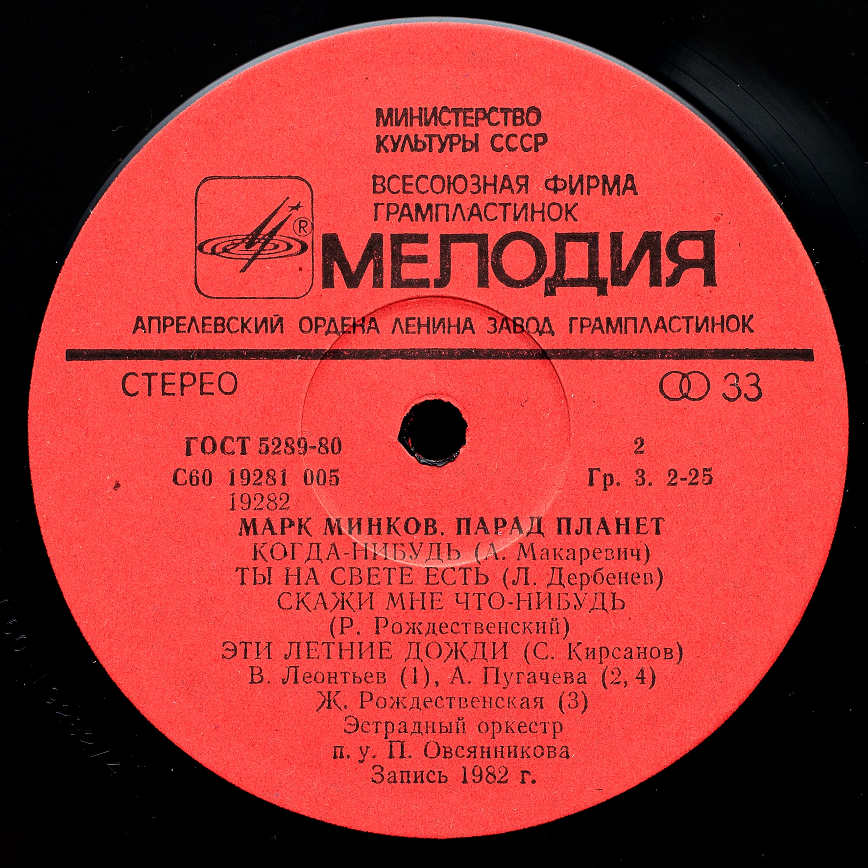 Песни Марка Минкова. «Парад планет»