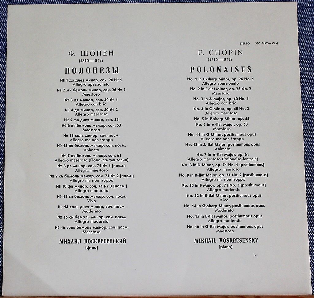 Ф. Шопен: Полонезы (Михаил Воскресенский)