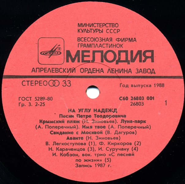 Песни Петре ТЕОДОРОВИЧА. «На углу надежд»