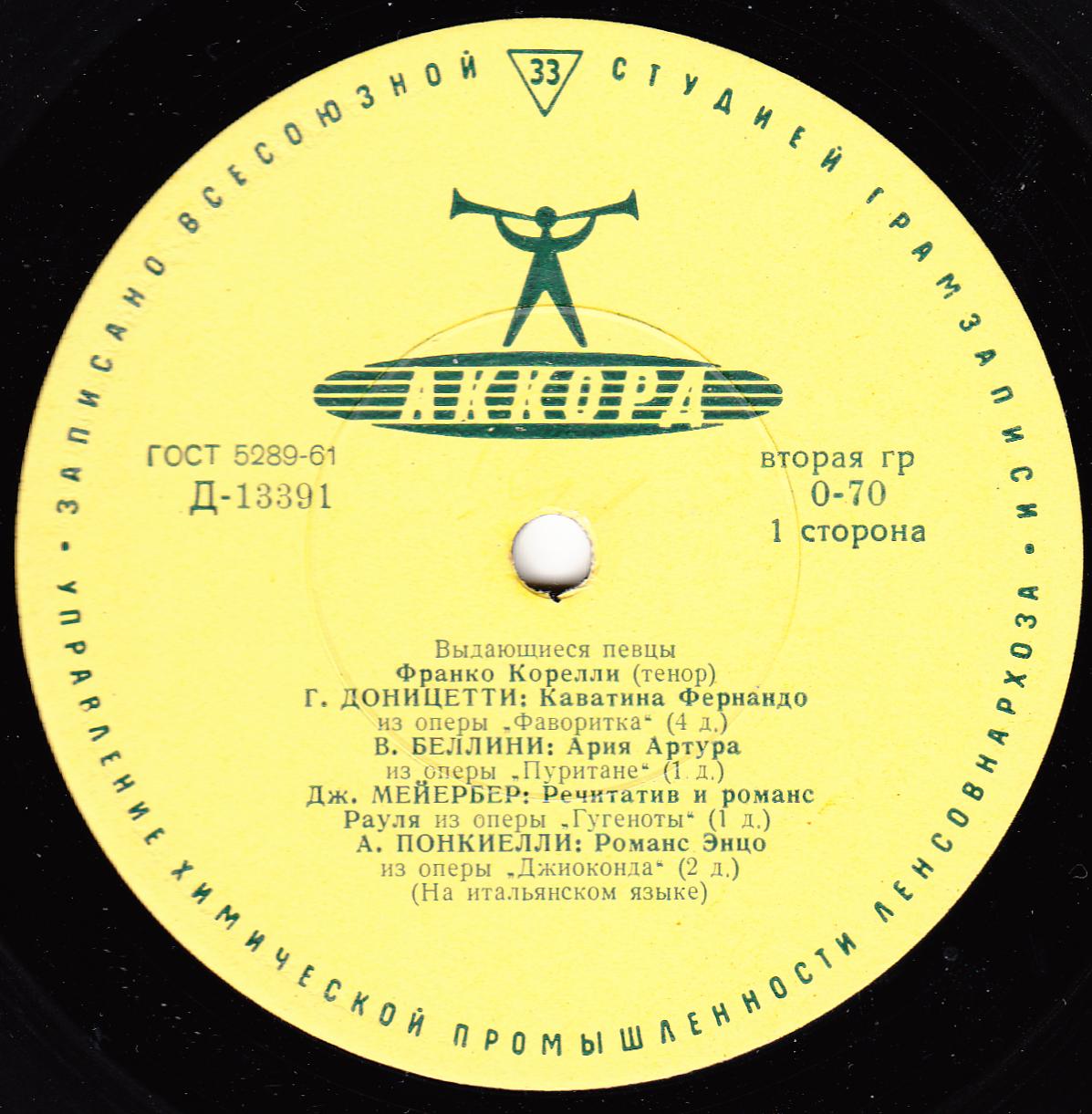 Франко КОРЕЛЛИ (тенор)