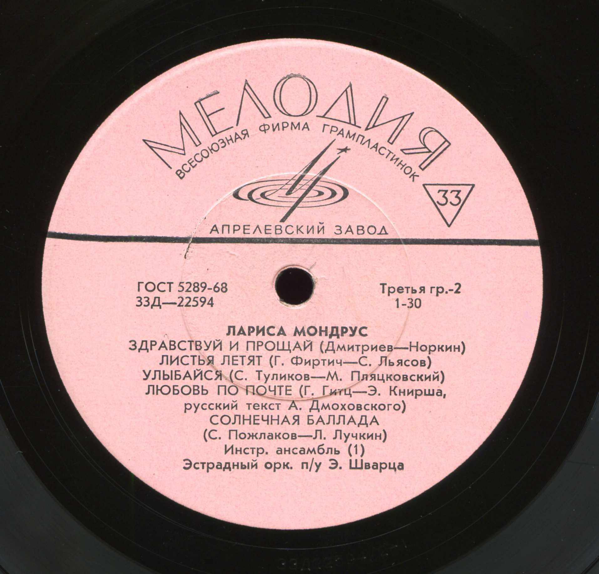 Поёт Лариса Мондрус