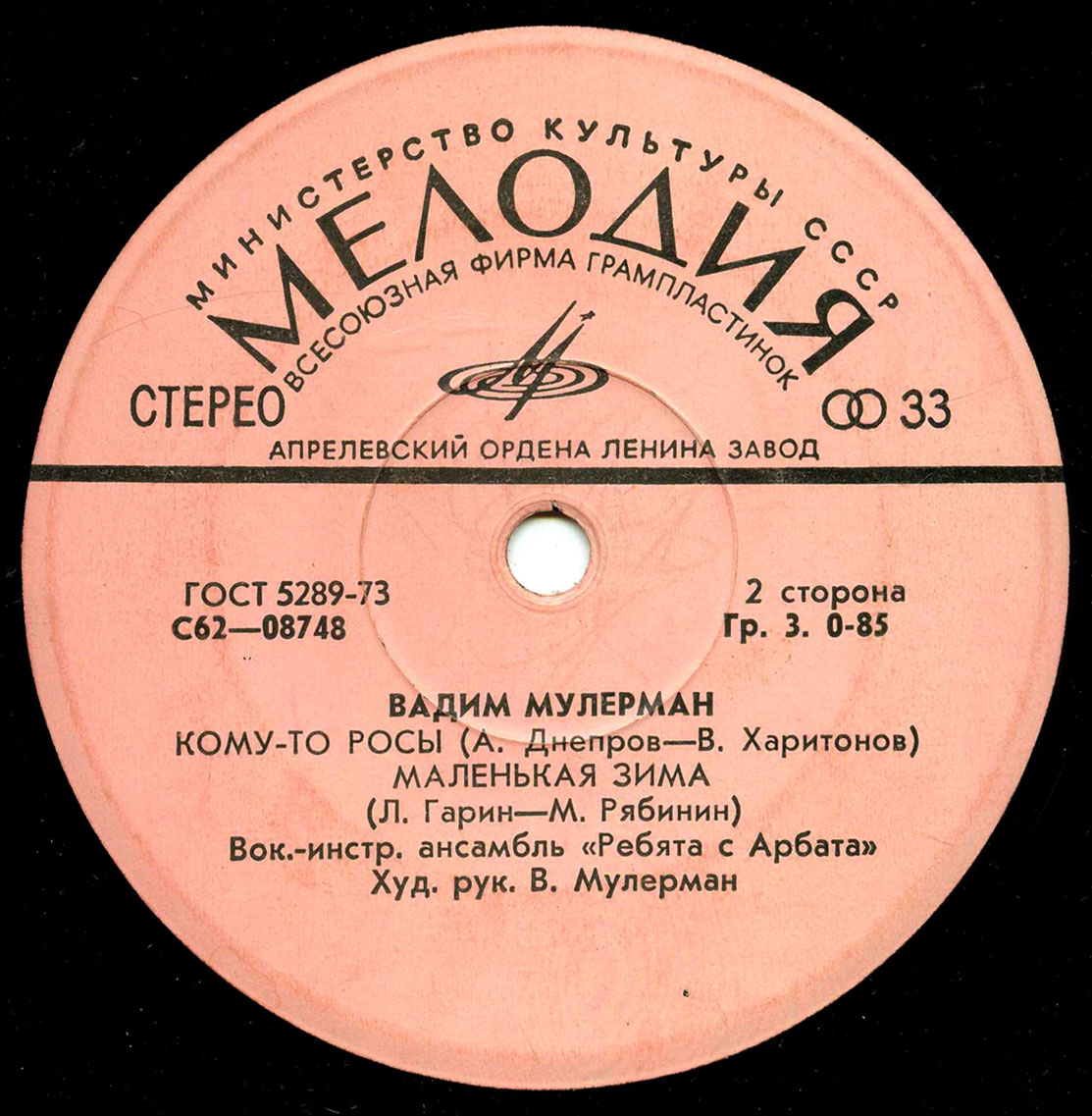 Вадим МУЛЕРМАН и ВИА "Ребята с Арбата"