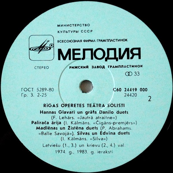 Солисты Рижского театра оперетты