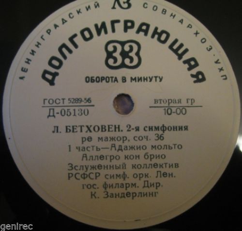 Л. БЕТХОВЕН (1770-1827): Симфония № 2 ре мажор, соч. 36 (К. Зандерлинг)