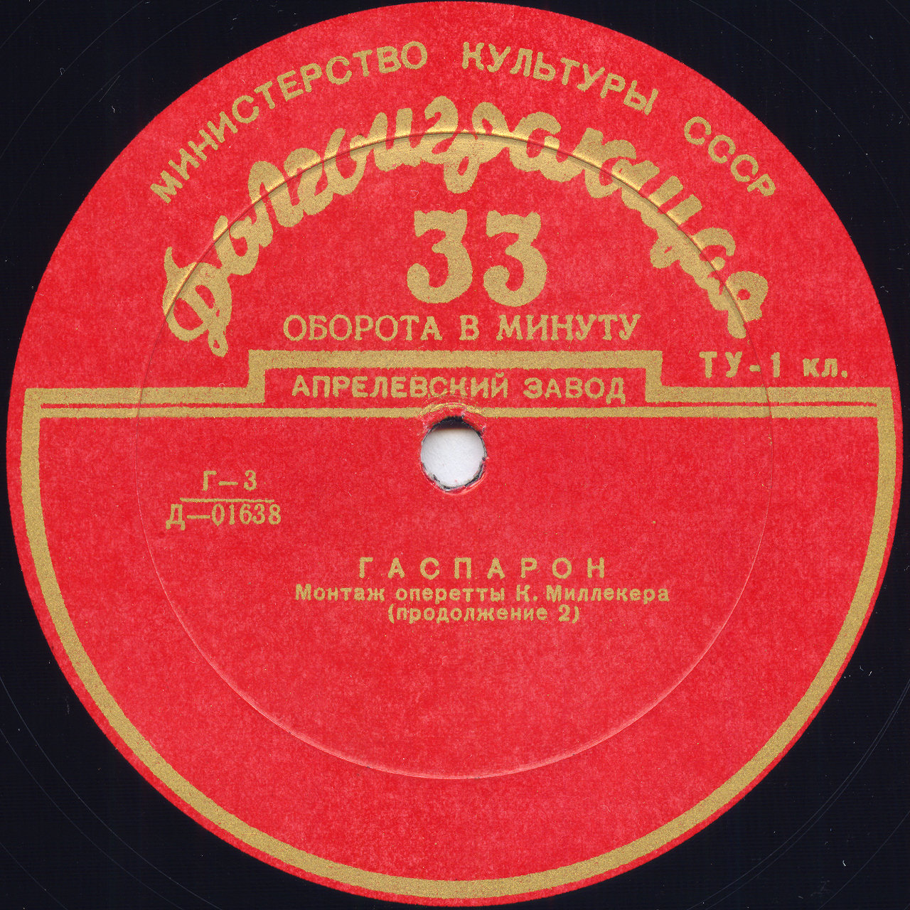 Карл Миллекер - Гаспарон (монтаж оперетты)