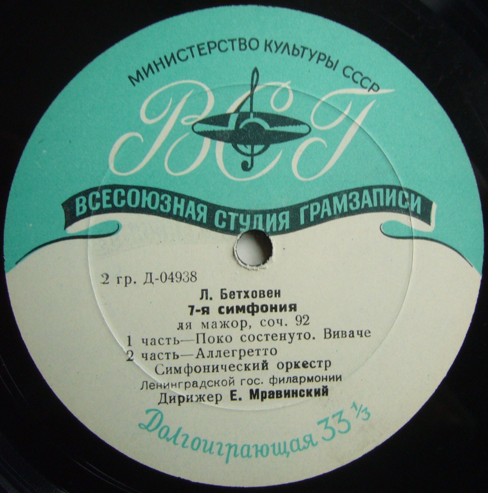 Л. БЕТХОВЕН (1770–1827) Симфония № 7 ля мажор, соч. 92 (Е. Мравинский)