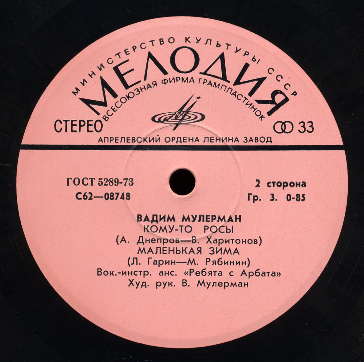 Вадим МУЛЕРМАН и ВИА "Ребята с Арбата"