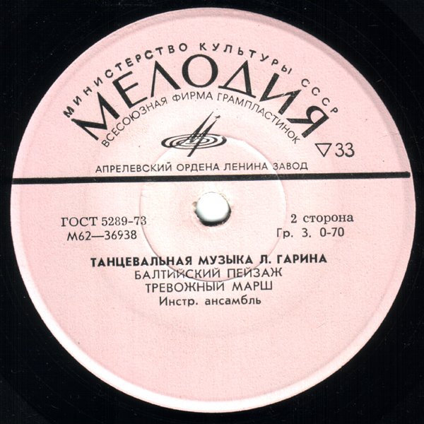 Л. ГАРИН. Танцевальная музыка