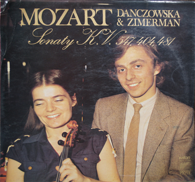 Kaja Danczowska, Krystian Zimerman. Mozart - Sonaty [по заказу польской фирмы WIFON, LP 008]