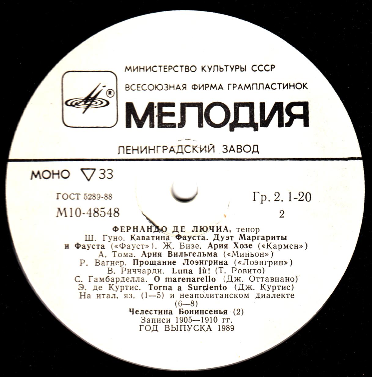 Фернандо де ЛЮЧИА, тенор