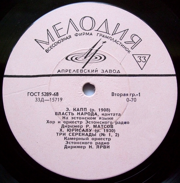 Произведения эстонских советских композиторов