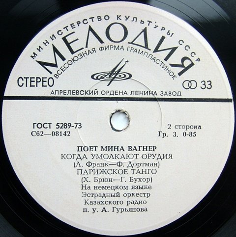Поет Мина ВАГНЕР.