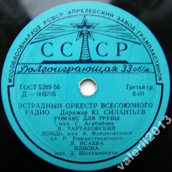 Эстрадный оркестр Всесоюзного радио. Дирижер Ю. Силантьев