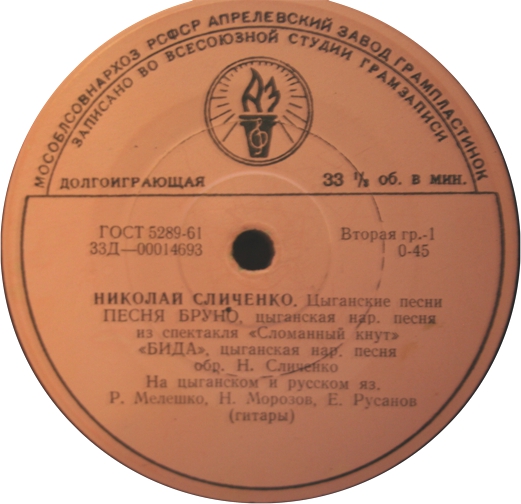 Николай Сличенко. Цыганские песни