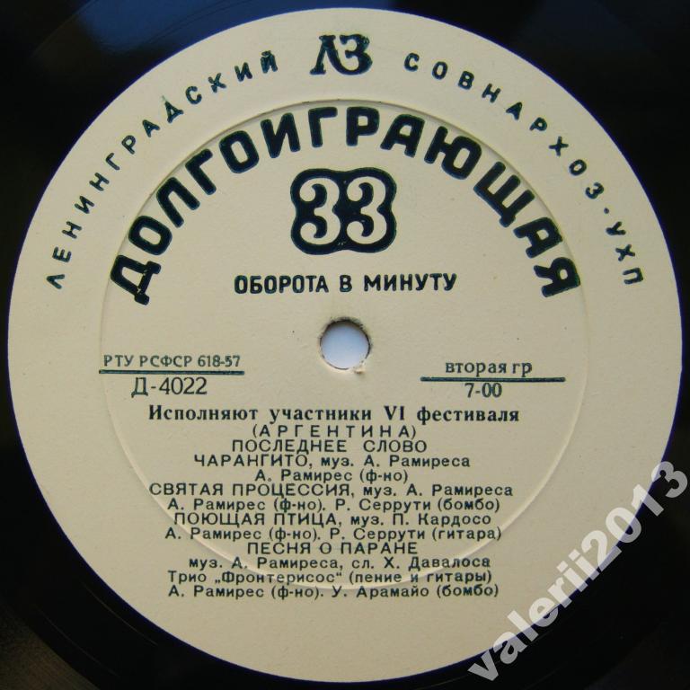 Исполняют участники VI фестиваля (Аргентина)