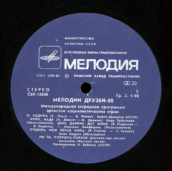 Мелодии друзей - 80