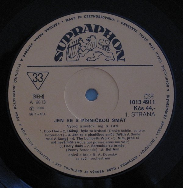 R. A. Dvorský Se Svým Orchestrem ‎– Jen Se S Písničkou Smát (1938-1944)  [по заказу чешской фирмы SUPRAPHON, 1013 4911-12]