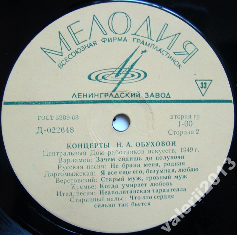 Концерты Н. А. Обуховой