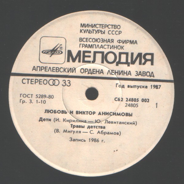 Любовь и Виктор АНИСИМОВЫ (вокальный дуэт)