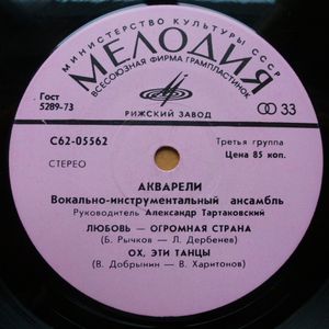 ВИА "АКВАРЕЛИ", руководитель А. Тартаковский
