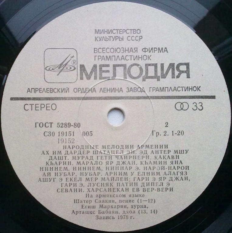 Народные мелодии Армении