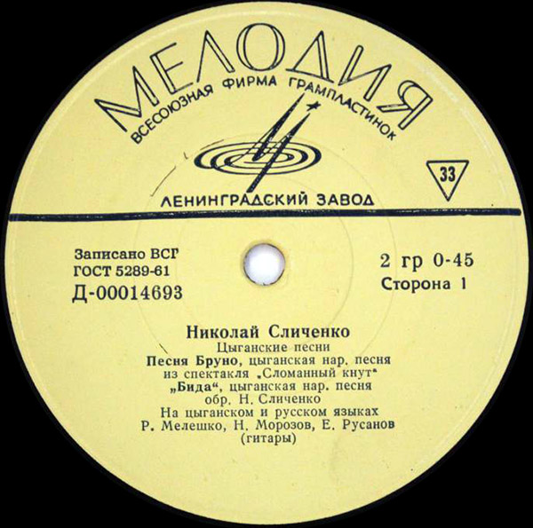 Николай Сличенко. Цыганские песни